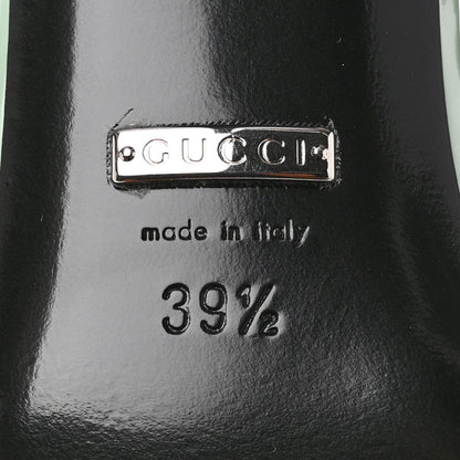 Gucci Regent Calfskin Horsebit Mid Heel Sandals 40 Mystic White 39.5 Pacific Green 7 of 10