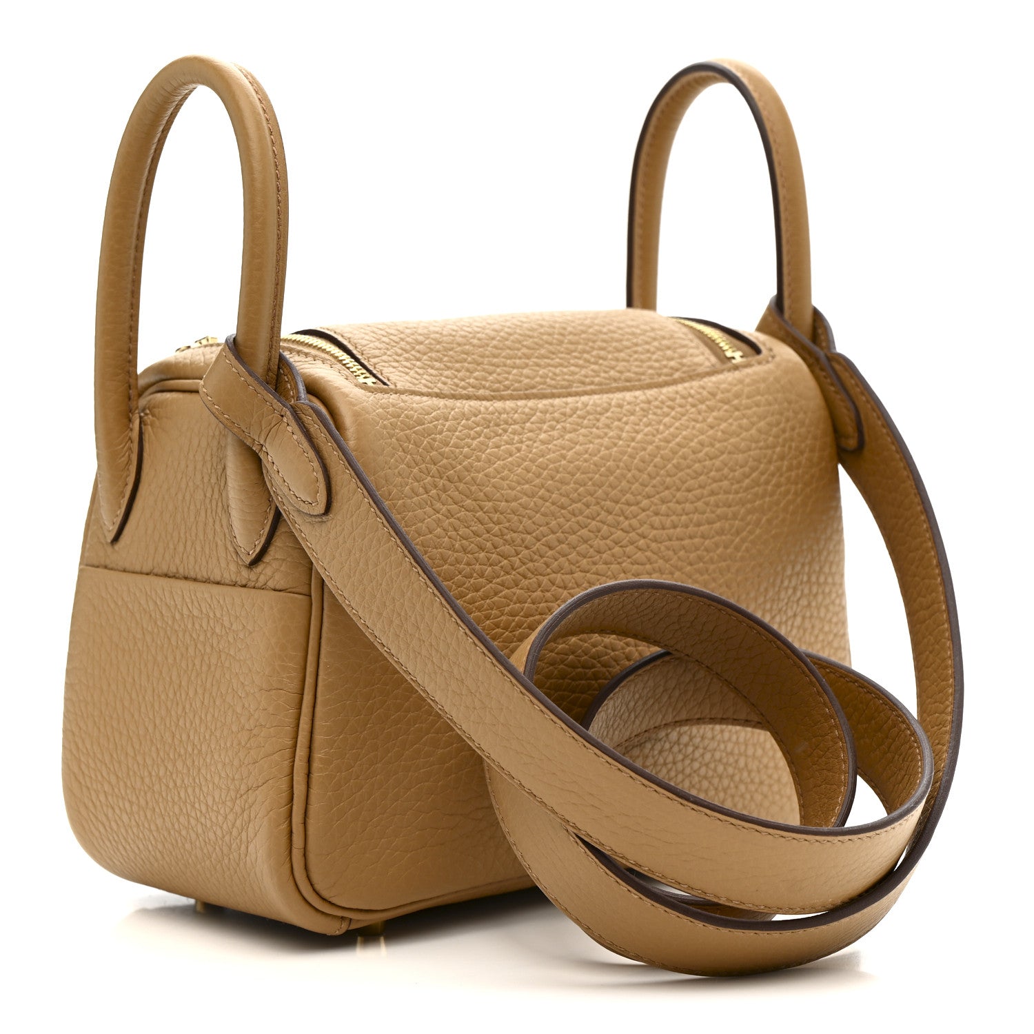 Hermes Taurillon Clemence Mini Lindy 20 Biscuit 3 of 11