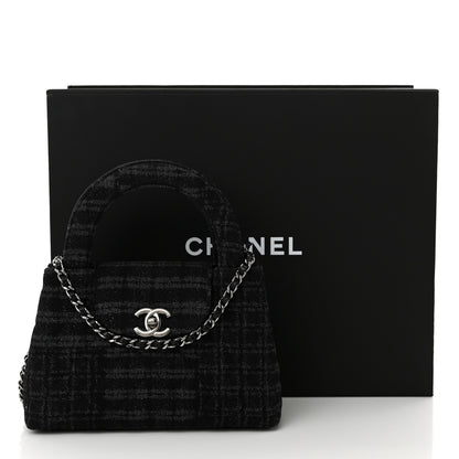 Chanel Printed Denim Quilted Nano Kelly Shopper Black Grey 11 of 11