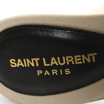 Saint Laurent Crepe De Chine Suite Mule Sandals 37 Pale Sand 8 of 10