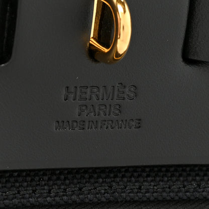 Hermes Military Toile Vache Hunter Herbag Zip PM 31 Black 8 of 13