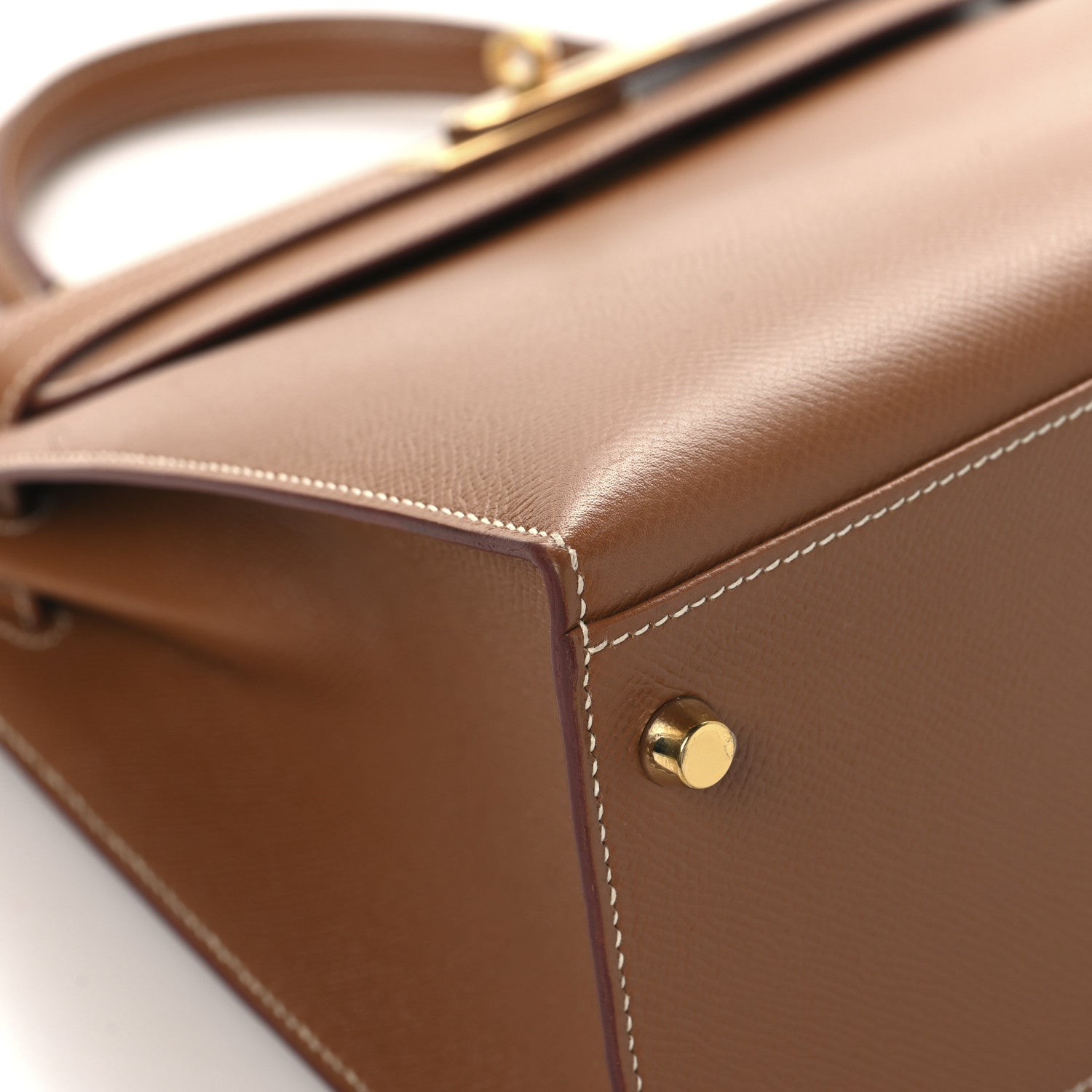 Hermes Courchevel Kelly Sellier 32 Gold 9 of 12