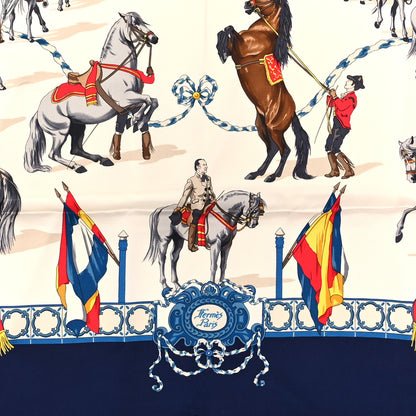 Hermes Silk Real Escuela Andaluza Del Arte Ecuestre Scarf 90 2 of 3