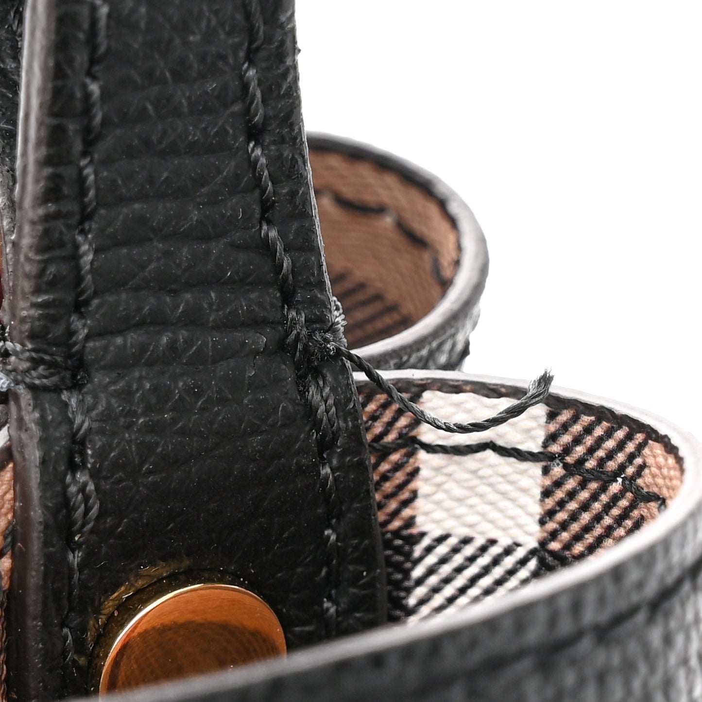 London Grainy Calfskin Small Lorne Bucket Crossbody Black