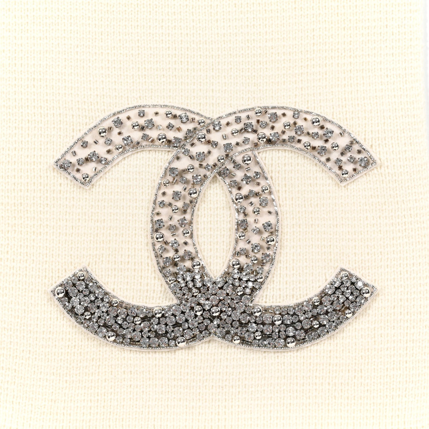 Cashmere Crystal CC Scarf Ivory
