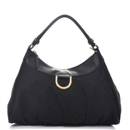 Gucci Monogram Large D Ring Hobo Black 1 of 14