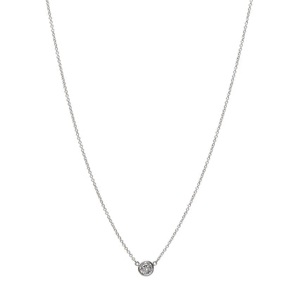 Tiffany Platinum Diamond .27ct Elsa Peretti Diamonds by the Yard Pendant Necklace 1 of 8