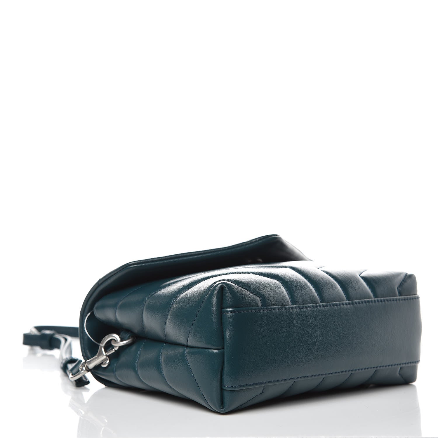 Saint Laurent Calfskin Y Quilted Monogram Toy Loulou Satchel Dark Turquoise 4 of 8