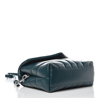 Saint Laurent Calfskin Y Quilted Monogram Toy Loulou Satchel Dark Turquoise 4 of 8