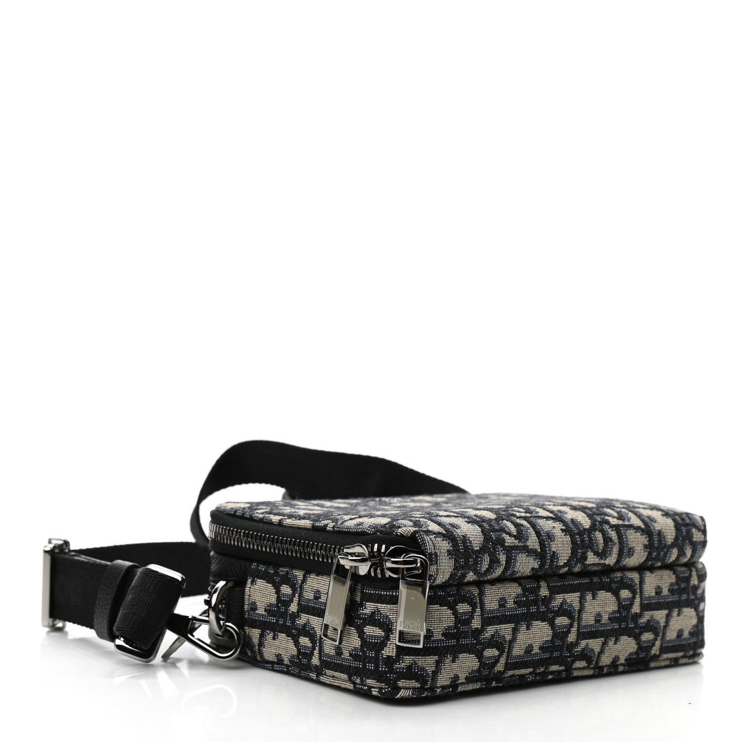 Christian Dior Oblique Pouch Beige Black 4 of 11