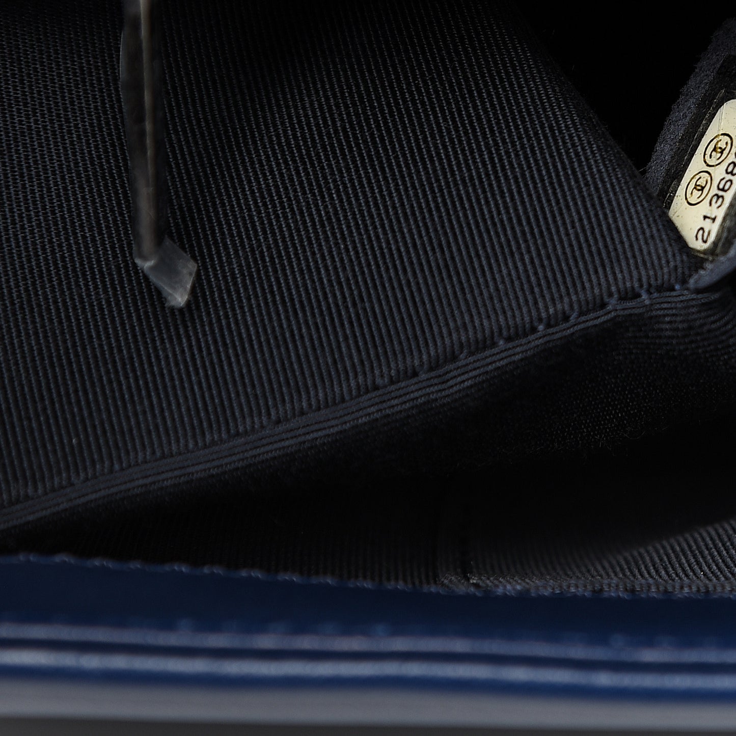 Lambskin Quilted New Medium Boy Flap Dark Blue