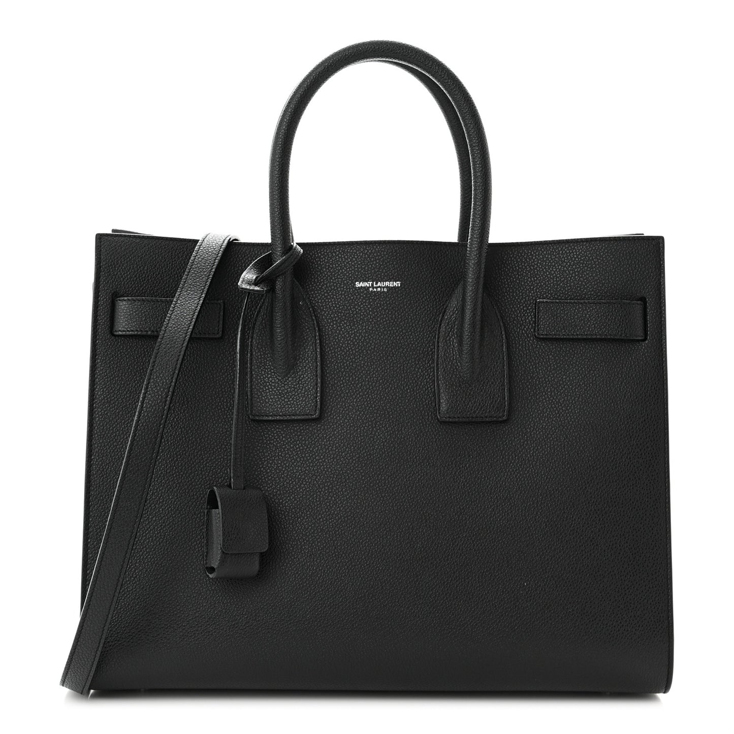 Grained Calfskin Small Sac De Jour Black