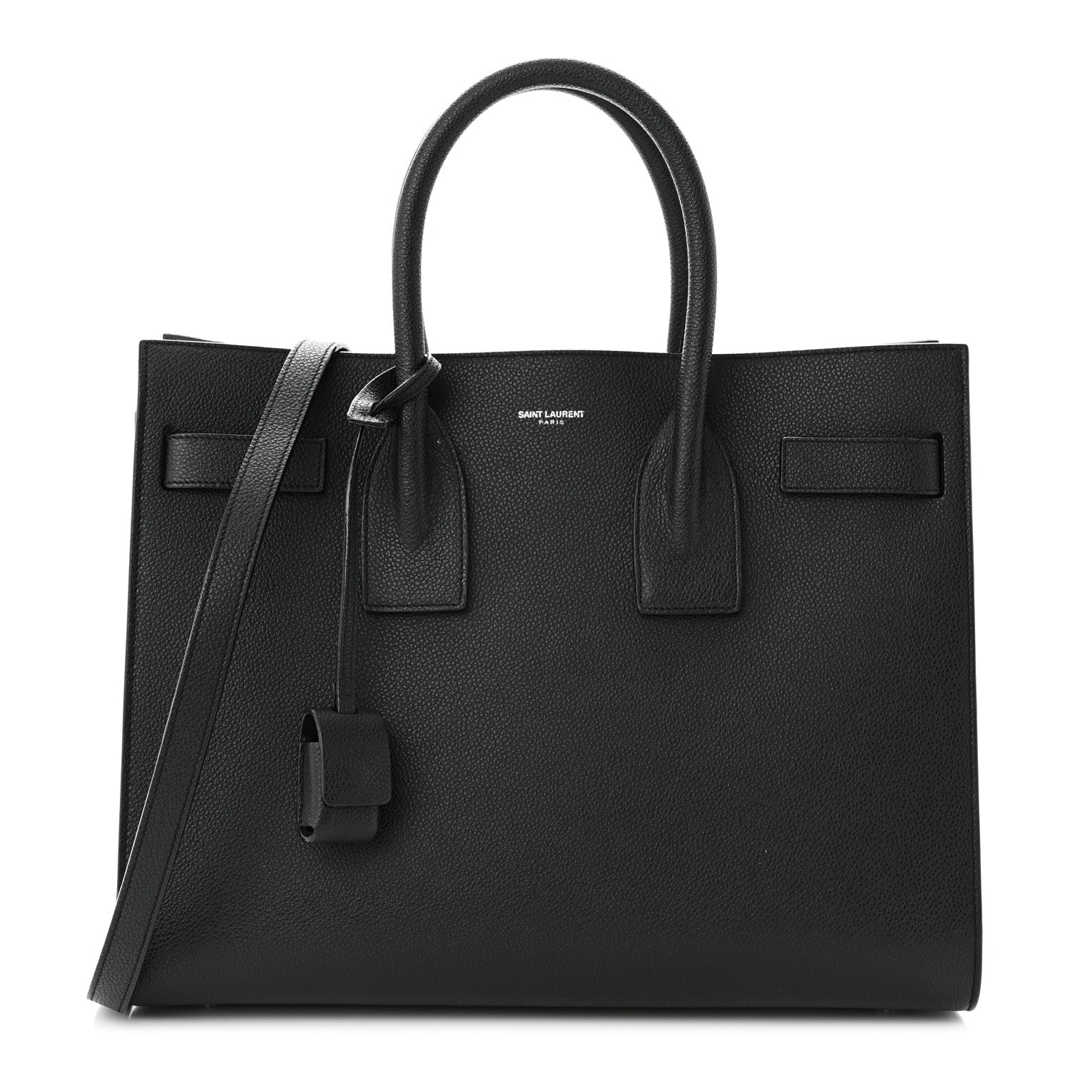 Saint Laurent Grained Calfskin Small Sac De Jour Black 3 of 13
