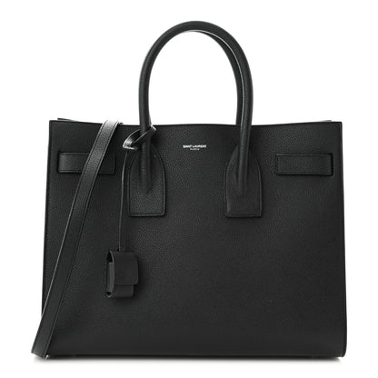 Saint Laurent Grained Calfskin Small Sac De Jour Black 3 of 13