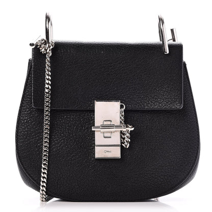 Chloe Grained Lambskin Mini Drew Shoulder Bag Black 1 of 8