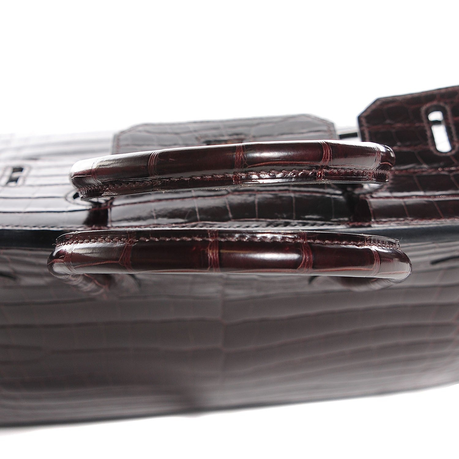 Hermes Shiny Niloticus Crocodile Birkin 30 Chocolate 20 of 25