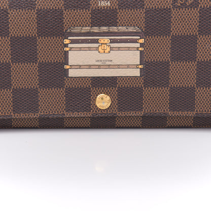 Louis Vuitton Damier Ebene Trunks and Locks Sarah Wallet 8 of 9