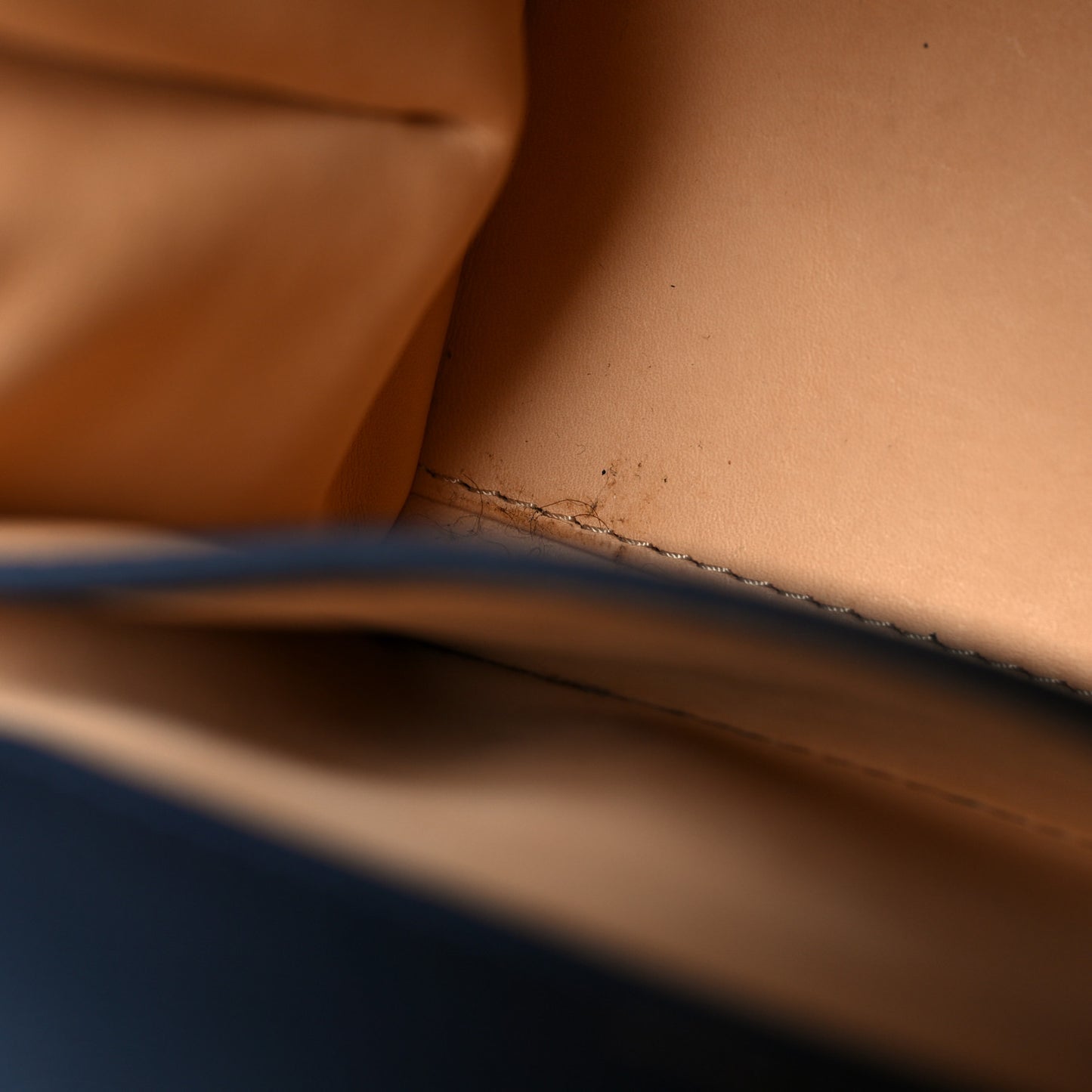 Grained Calfskin Mini Brillant Satchel Navy