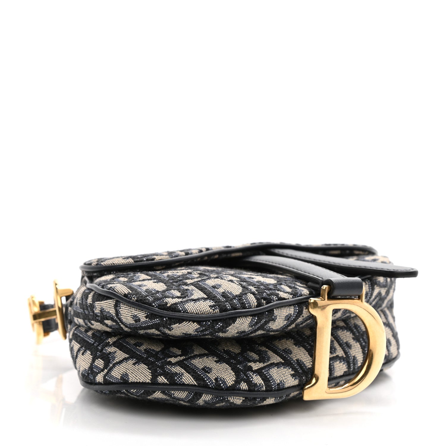 Christian Dior Oblique Mini Saddle Bag Blue 7 of 17