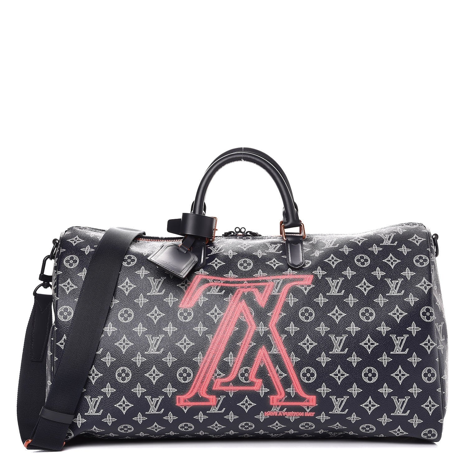 Louis Vuitton Monogram Upside Down Keepall Bandouliere 50 Ink 1 of 7