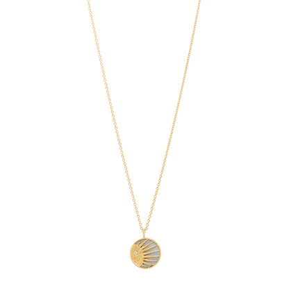 Christian Dior 18K Yellow White Gold Diamond Black Onyx Mother of Pearl Rose Celeste Medallion Pendant Necklace 1 of 7