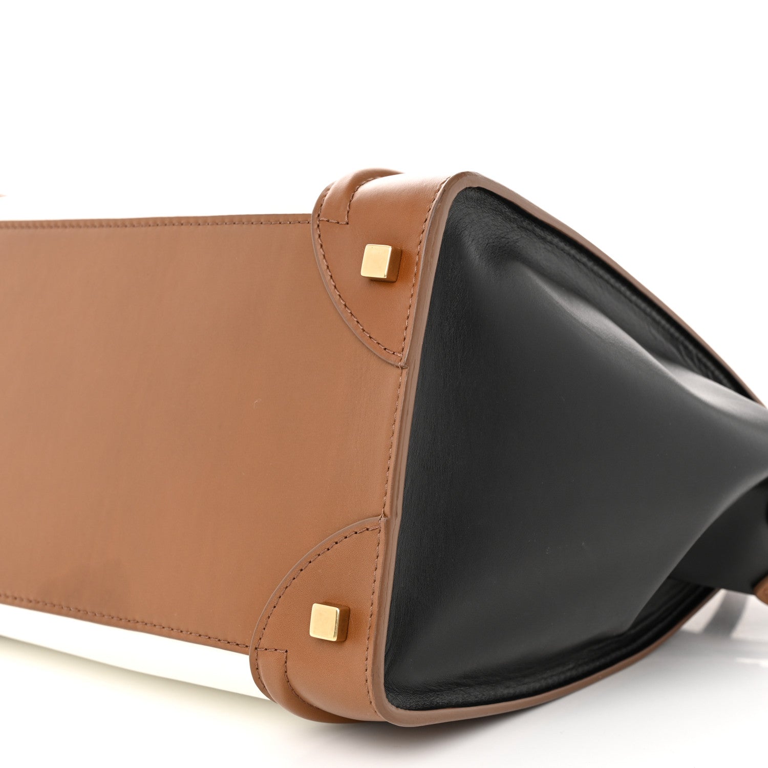Celine Satin Calfskin Mini Tri-Color Luggage White Brown 9 of 13