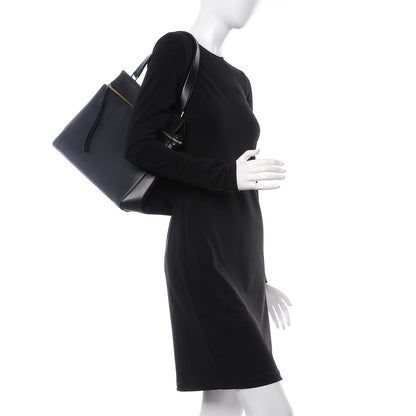 Celine Smooth Calfskin Medium Bi-Color Edge Shoulder Bag Black Navy 2 of 10