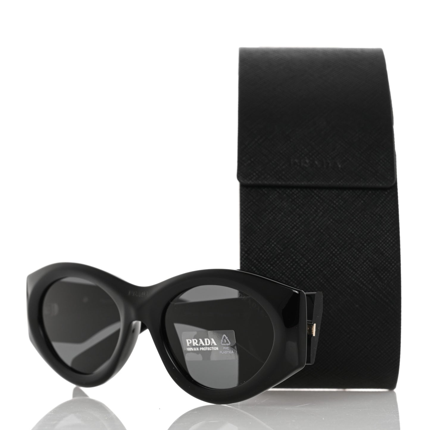 Acetate Oval Symbole Sunglasses SPR 20Z Black