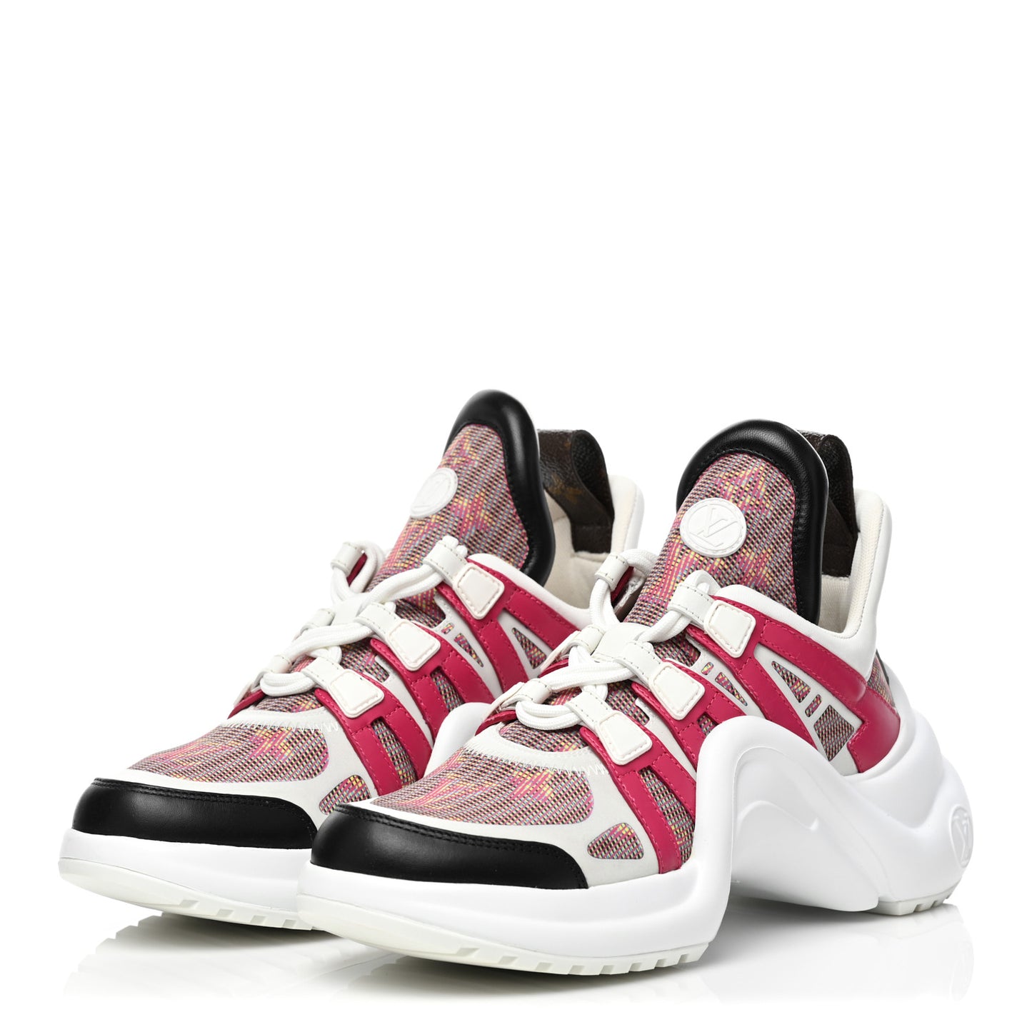 Calfskin Nylon LV Pop Archlight Sneaker 37.5 Rose