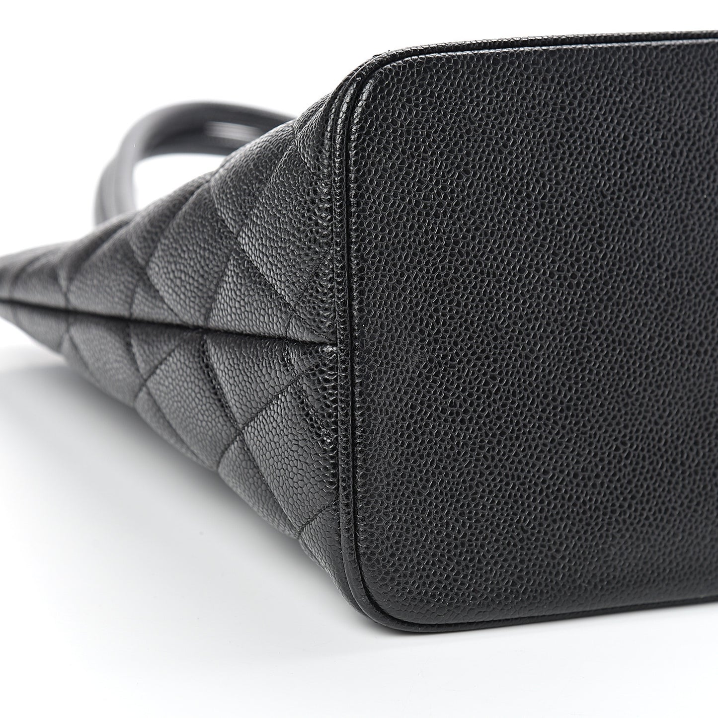 Caviar Quilted Medallion Tote Black