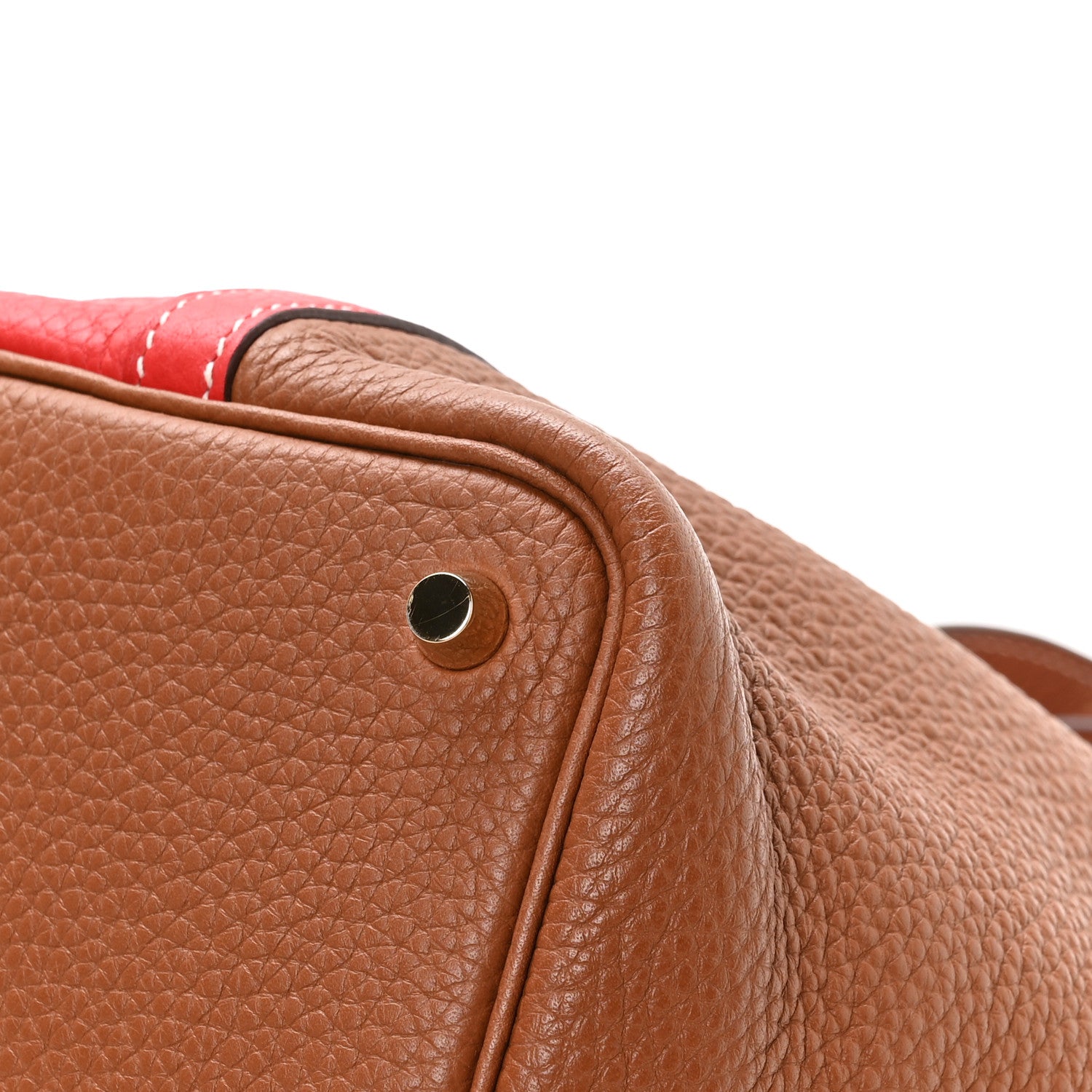 Hermes Taurillon Clemence Picotin Lock Picotin 18 PM Rouge De Coeur Gold 10 of 12
