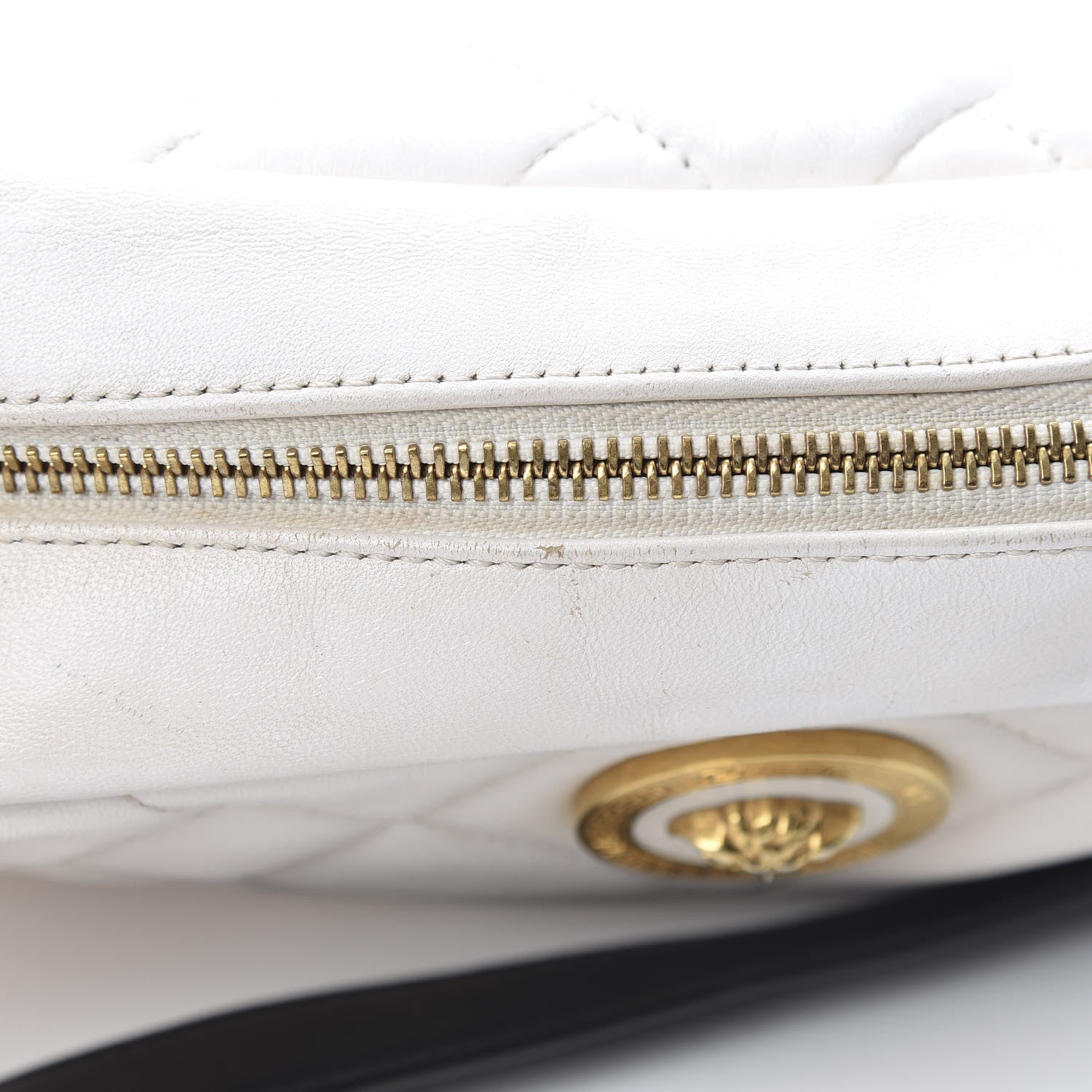 Versace Nappa Quilted Medusa Tribute Camera Bag White 14 of 15