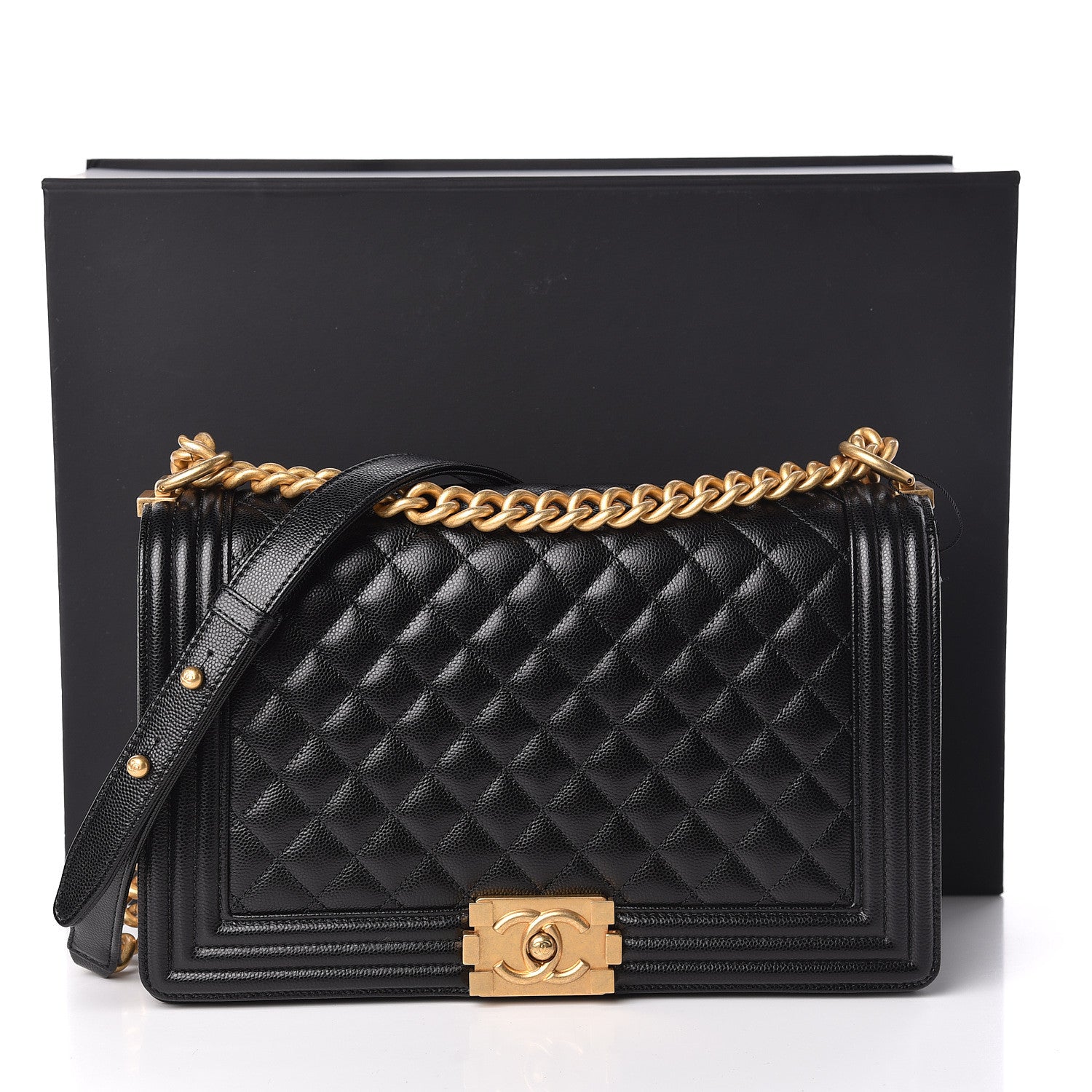 Chanel Caviar Quilted New Medium Boy Flap Black 11 of 11