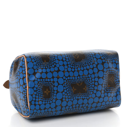 Louis Vuitton Monogram Kusama Town Speedy 30 Blue 4 of 10