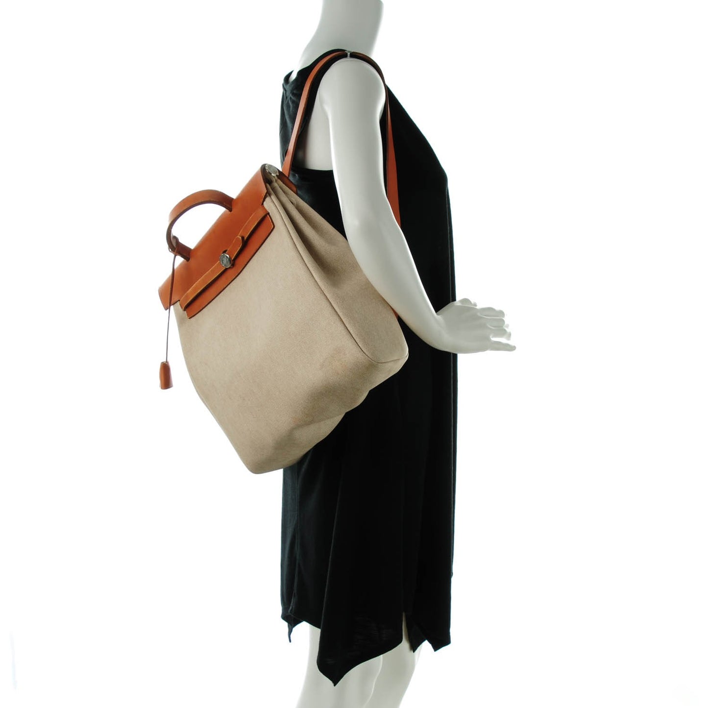 Toile Vache Calfskin Herbag 30 PM Backpack Natural