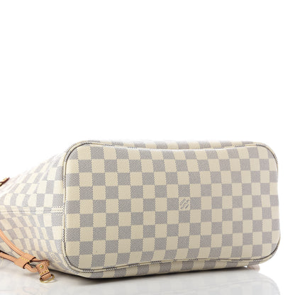 Louis Vuitton Damier Azur Neo Neverfull MM Rose Ballerine 4 of 9