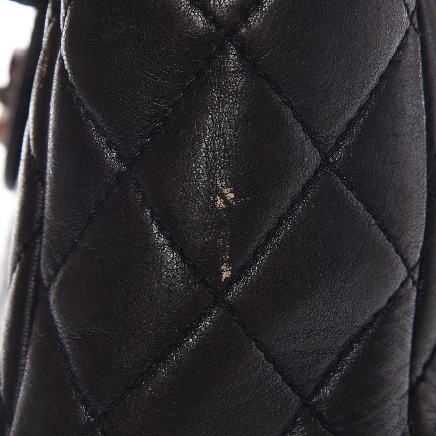Lambskin Quilted Bekko Jumbo Single Flap Black