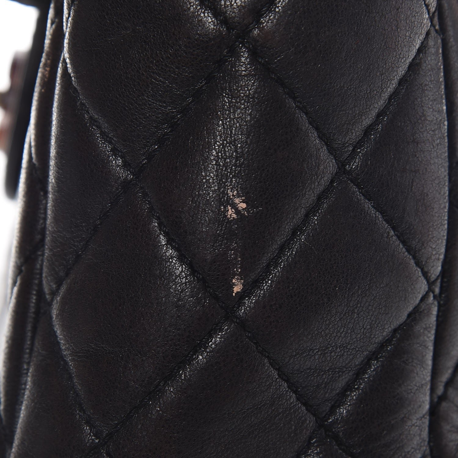 Chanel Lambskin Quilted Bekko Jumbo Single Flap Black 18 of 30