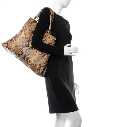 Gucci Python Large Sabrina Hobo Brown 2 of 9