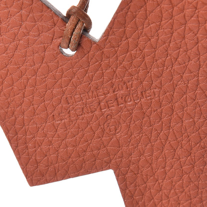 Hermes Togo Epsom Petit H Origami Pegase Bag Charm GM Etain Cuivre 3 of 3