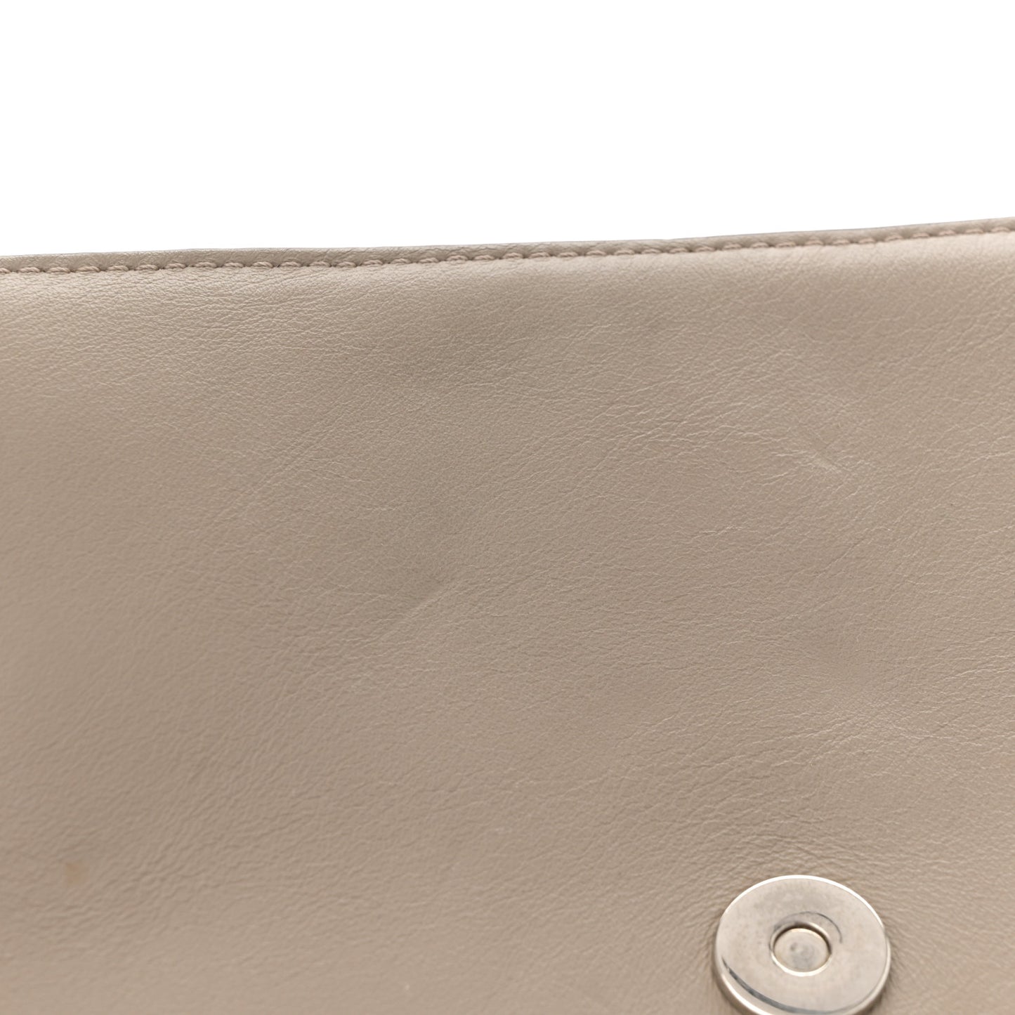 Suede Calfskin Small Faye Shoulder Bag Motty Grey