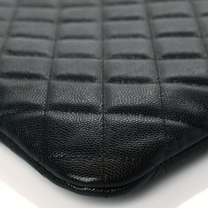 Chanel Caviar Quilted Medium Cosmetic Case Black 9 of 11