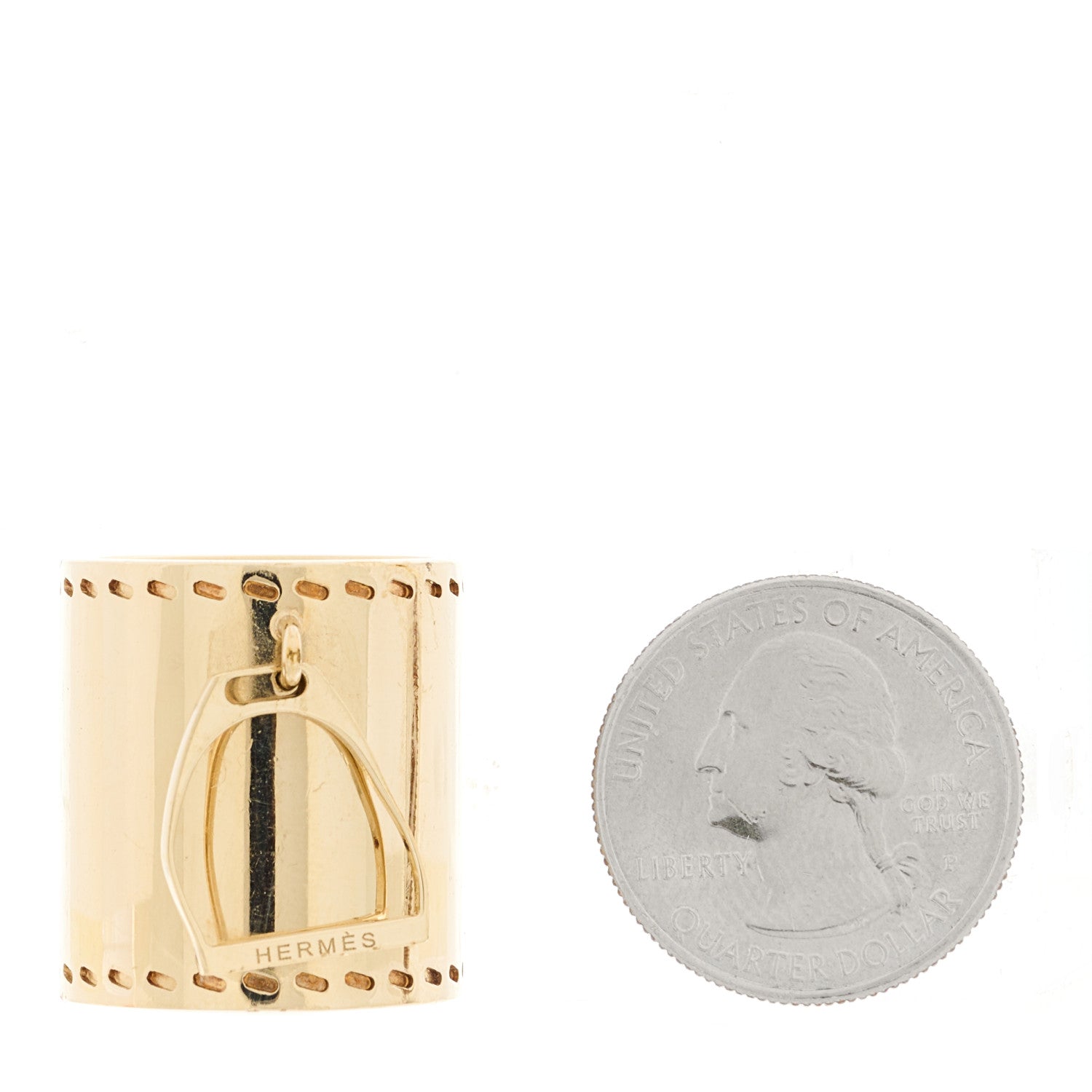 Hermes Permabrass Etrier Charm Scarf Ring 2 of 4