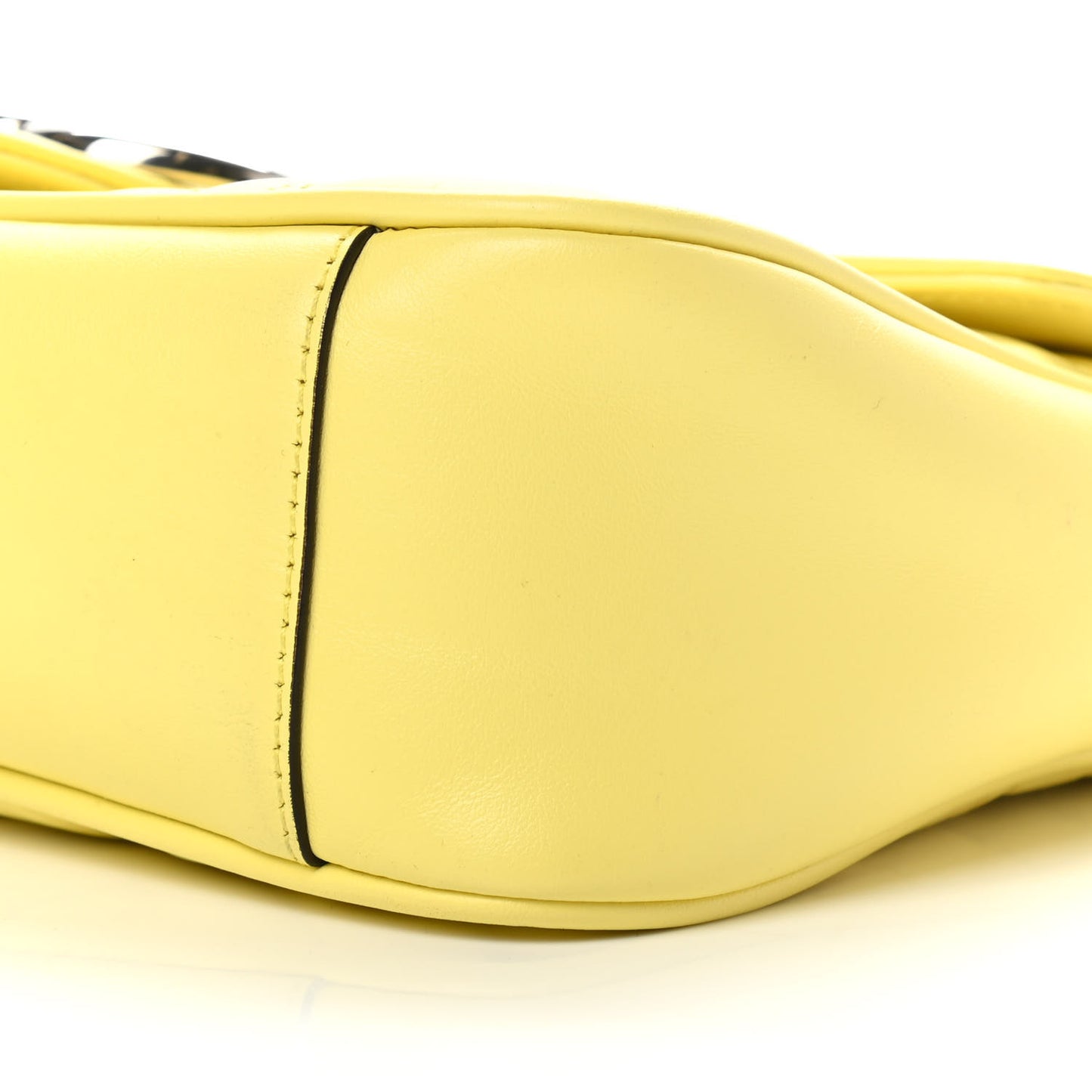 Calfskin Matelasse Small GG Marmont Shoulder Bag Banana