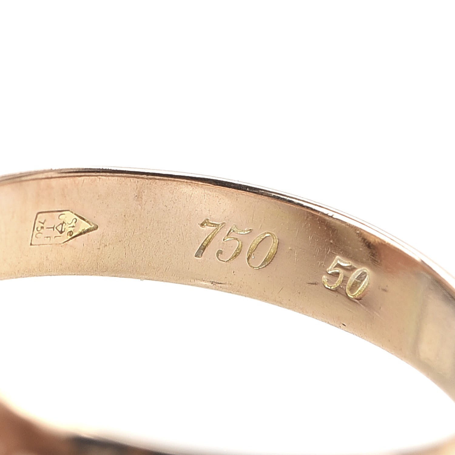 Cartier 18K Pink Yellow White Gold Classic Les Must De Cartier Trinity Ring 46 3.75 6 of 6