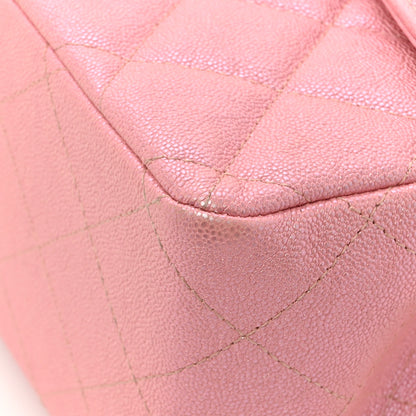 Chanel Iridescent Caviar Quilted Jumbo Double Flap Rose Pink 11 of 16