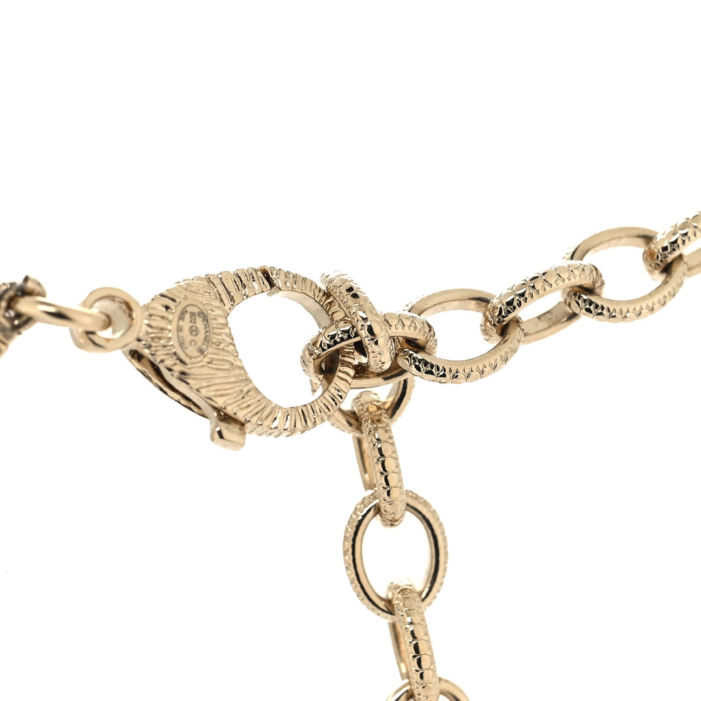 Pearl Crystal CC Camellia Short Necklace Gold
