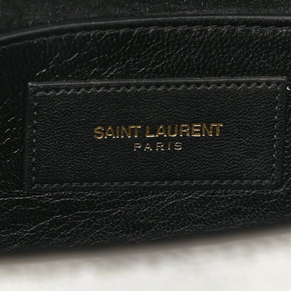Saint Laurent Textured Metallic Calfskin Classic Monogram Cassandre Clutch Silver 6 of 9