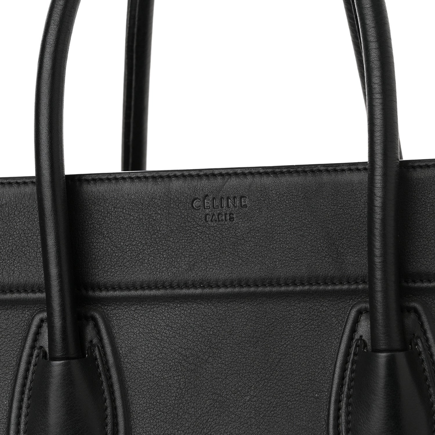 Celine Grained Calfskin Medium Phantom Luggage Black 12 of 14