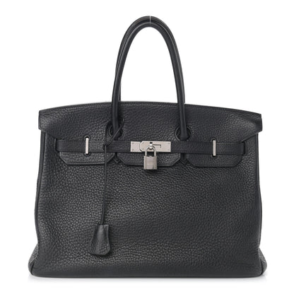 Hermes Taurillon Clemence Birkin 35 Black 1 of 14